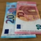 a close-up of some money